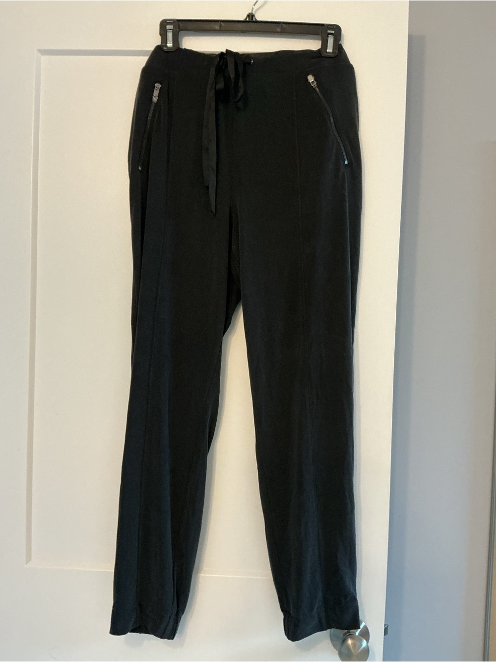 White House Black Market Black Zip Pocket Drawstring Joggers